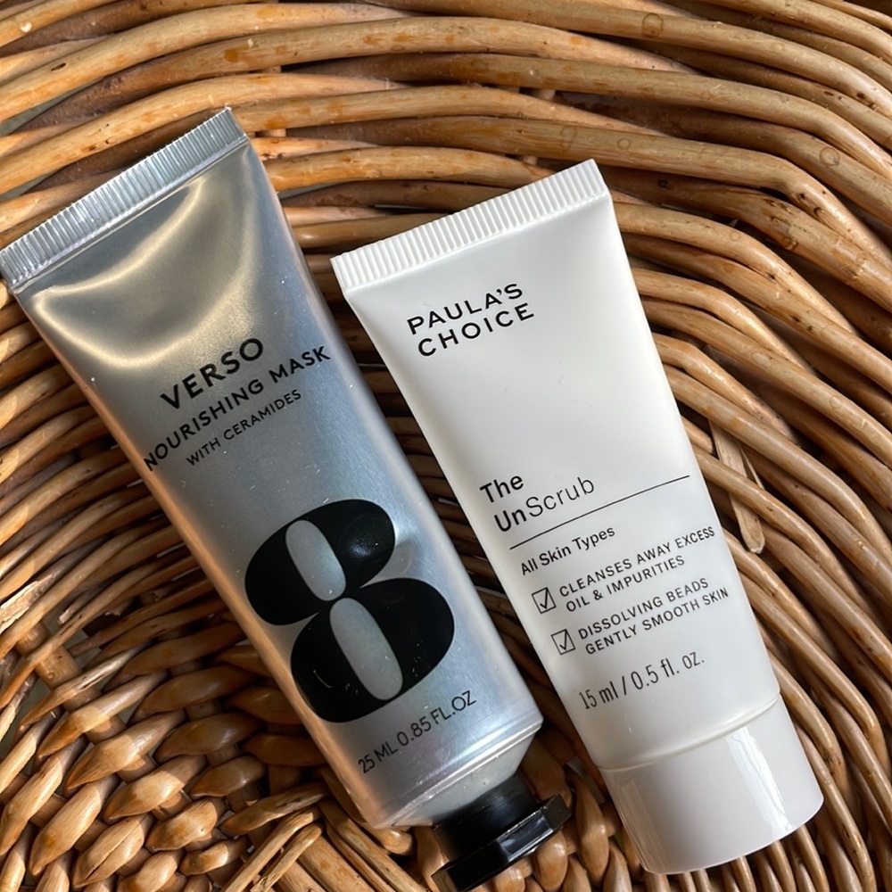 NEW Verso/Paula’s Choice face mask/face wash mini set